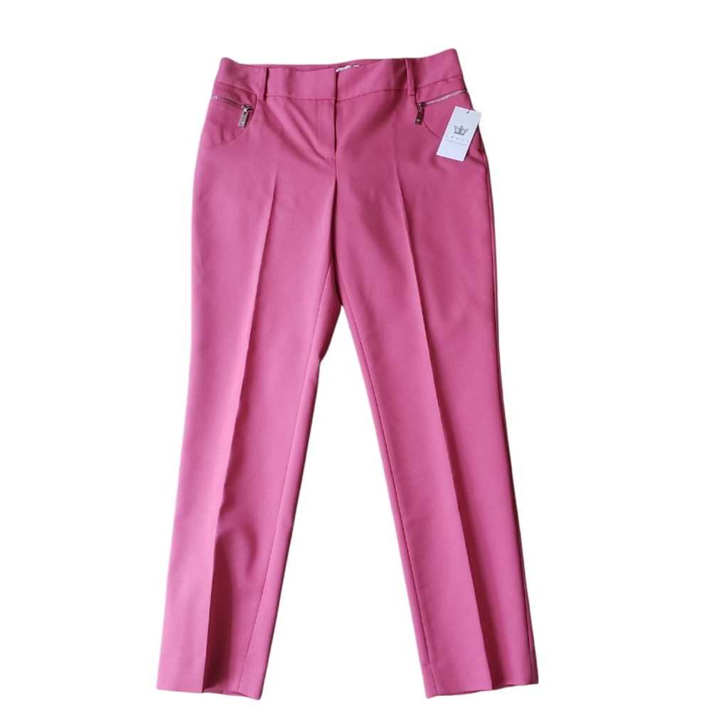 Chaus Women's Dena Zipper Casual Career Pants size 4 NWT Starburst Color